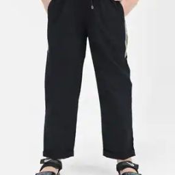 Straight Track Pants with Elasticated Waist-image-55