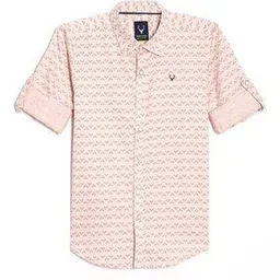 allen solly Boys Micro Print Slim Fit Shirt with Spread Collar-picture-18