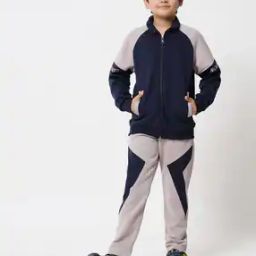 Boys Colourblock Tracksuit with Kangaroo Pocket-image-74
