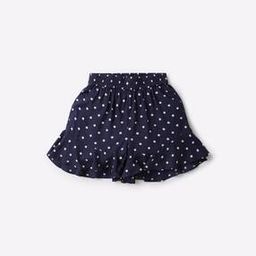 Polka-Dot Print Shorts with Ruffle Hem-20