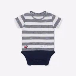 Striped Rompers with Patch Pocket-picture-43