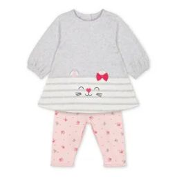 Printed A-line Dress & Pants Set-13