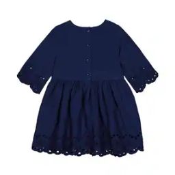 Fit & Flare Dress with Broderie Hems-image-69