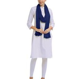 Chiffon Dupatta with Pom-Pom Accent-image-30