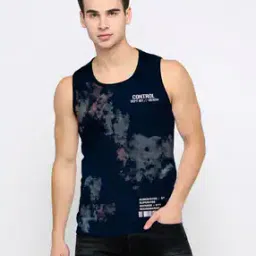 Textured Print Vest-image-9
