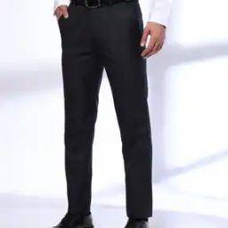 Men Checked Slim Fit Flat-Front Trousers-image-49