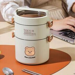 Vertical Dual Layered Stainless Steel Lunch Box-image-35