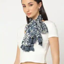 Women Printed Scarves with Tassels-picture-45
