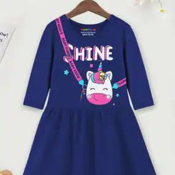 Typographic Print Fit & Flare Dress-image-20