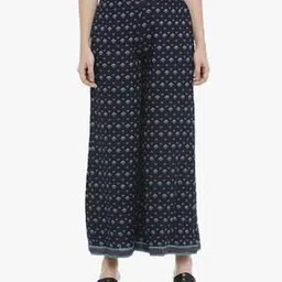 Printed Flared Palazzos with Insert Pockets-picture-43