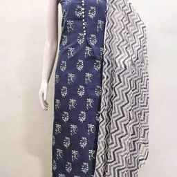 manvaa Women Block Print 3-Piece Unstitched Dress Material-picture-29
