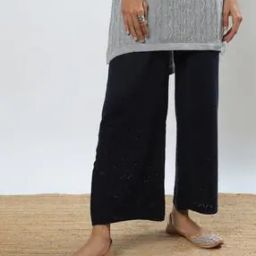 Women Pants with Elasticated Drawstring Waist-picture-1