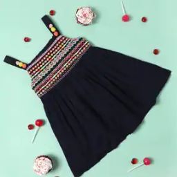 Embroidered Fit & Flare Dress-image-53