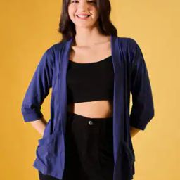 Women Relaxed Fit Front Open Shrug-37