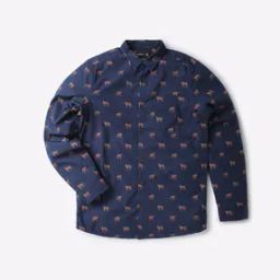 Printed Slim Fit Shirt with Patch Pocket-picture-12