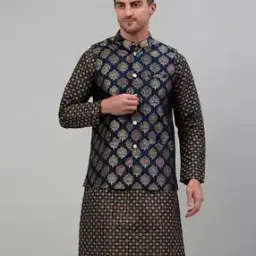 Foil Print Nehru Jacket-picture-33