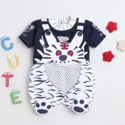 Graphic Print Dungaree & T-Shirt Set-picture-10