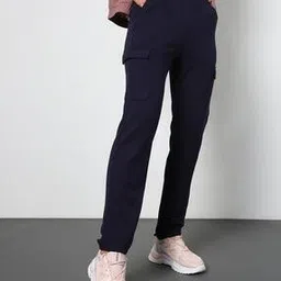 Straight Track Pants with Flap Pockets-image-77