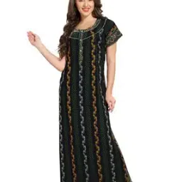Floral Print Round-Neck Nightie-image-78
