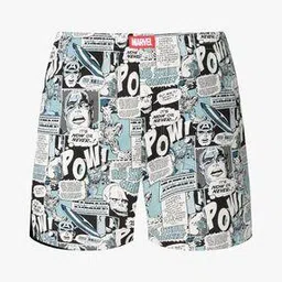 Men Marvel Print Boxers-image-10