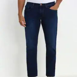 Men Lightly Washed Straight Fit Jeans-image-8
