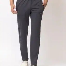 Men Straight Track Pants with Drawstring-image-19
