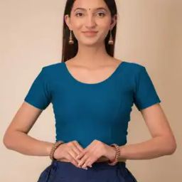 Women Round-Neck Slip-On Blouse-image-89