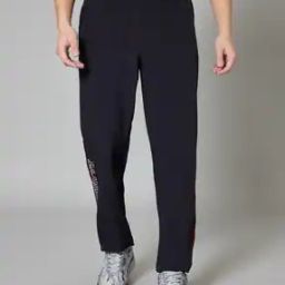 Men Typographic Print Track Pants with Elasticated Waist-image-33