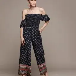 Floral Print Fitted Off-Shoulder Jumpsuit-image-30