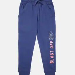 Typographic Print Joggers with Drawstring Waist-image-80