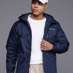 Men Brand Print Regular Fit Zip-Front Jacket-image-59
