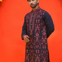 Men Embroidery Long Kurta-image-71