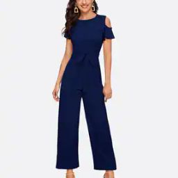 Jumpsuit with Cold Shoulders-image-92