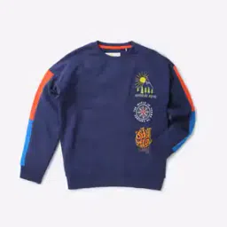 Colourblock Sleeves Round-Neck Sweatshirt-20