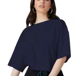 Women Oversized Fit Round-Neck T-Shirt-image-93