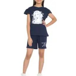 Girls Graphic T-Shirt Shorts Set-picture-51