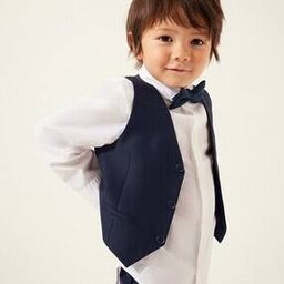 Boys V-Neck Suit Waistcoat-image-34