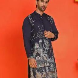 Men Embroidery Long Kurta-image-65
