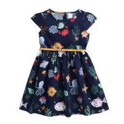Printed Fit & Flare Dress-42
