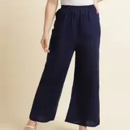 fabclub High-Rise Palazzos with Elasticated Waist-picture-49