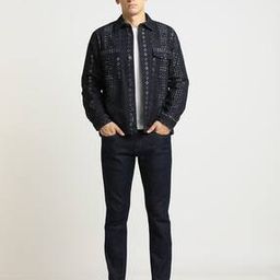 Double Pocket Schiffli Shacket with Lining-image-18