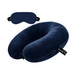 Super-Soft Velvet Neck Pillow with Eye Mask-16