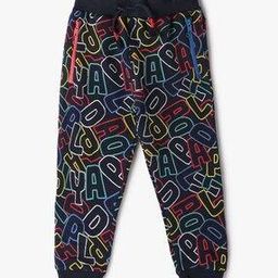 Boys Brand Print Regular Fit Joggers-image-3