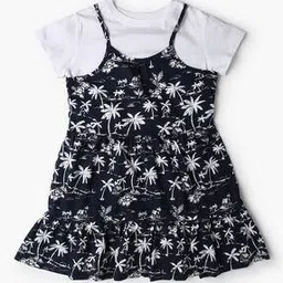 Girls Floral Print Dress & T-Shirt-image-46