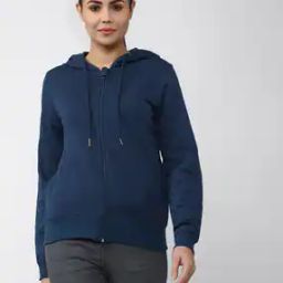 Zip-Front Hoodie with Split-Kangroo Pockets-image-60