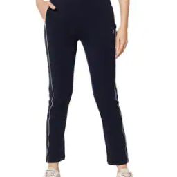 Women Straight Fit Track Pants with Contrast Taping-image-62