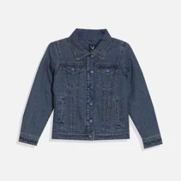 Boys Button Closure Collar Neck Jacket  -5