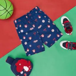 Boys Regular Fit Typographic Print Shorts-picture-46