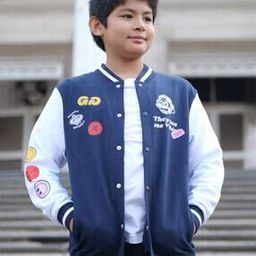 Boys Embroidered Jacket with Mandarin Collar-image-59