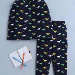Boys Animal Shirt Pants Nightsuit Set-picture-43